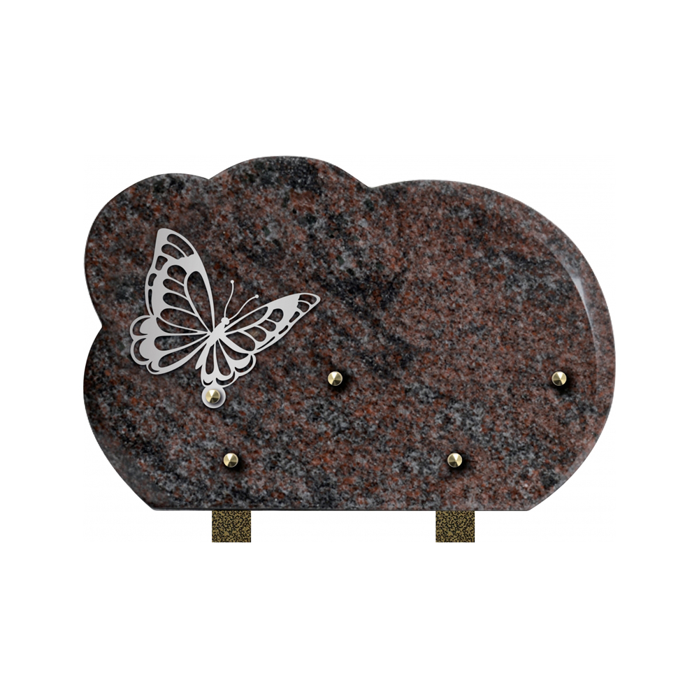 Plaque funéraire GRANIT / INOX – Plaques Funéraires Créations® – vue complémentaire