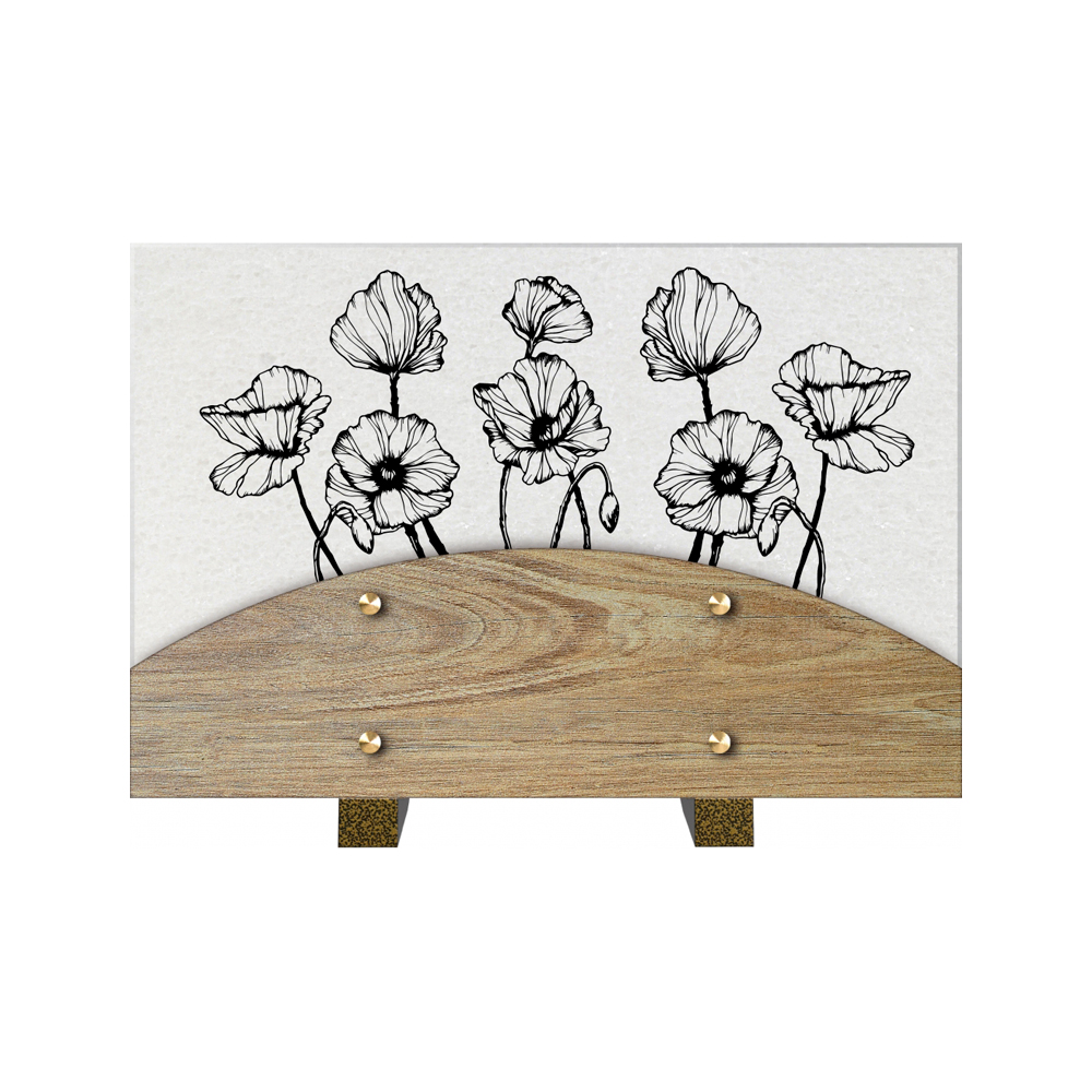 Plaque funéraire PERLE – Plaques Funéraires Créations® – vue complémentaire