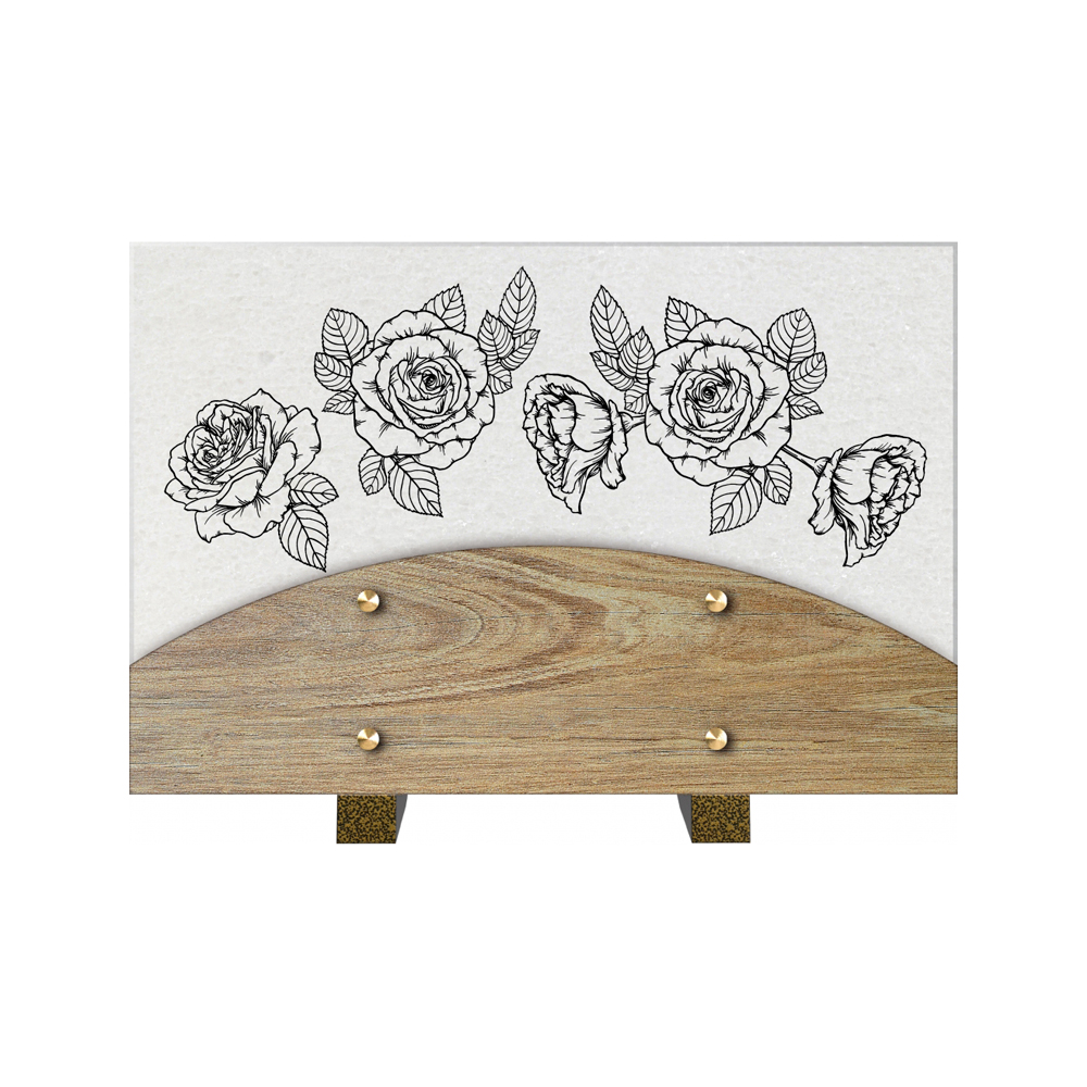 Plaque funéraire PERLE – Plaques Funéraires Créations® – vue complémentaire