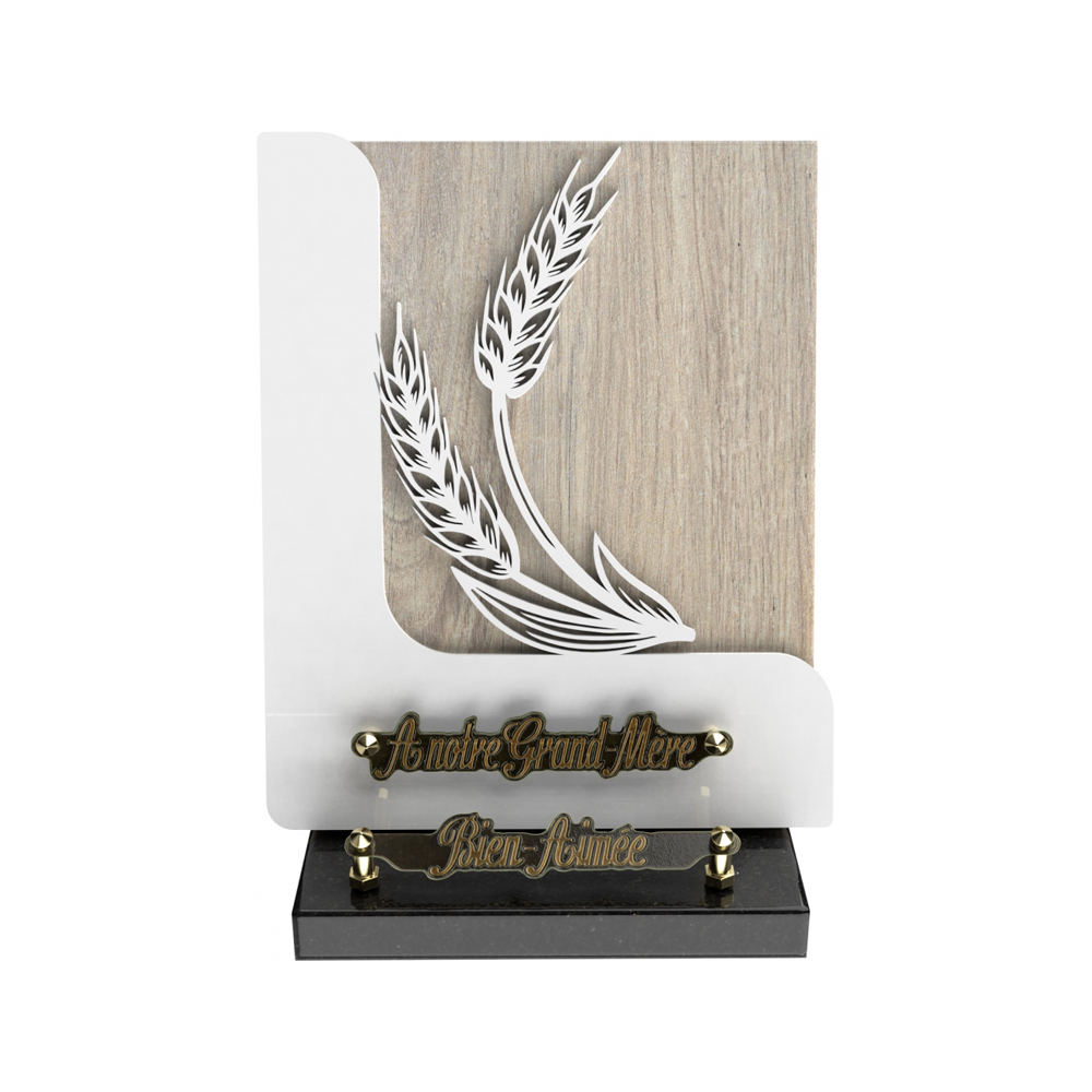 Plaque funéraire AUBIER – Plaques Funéraires Créations®