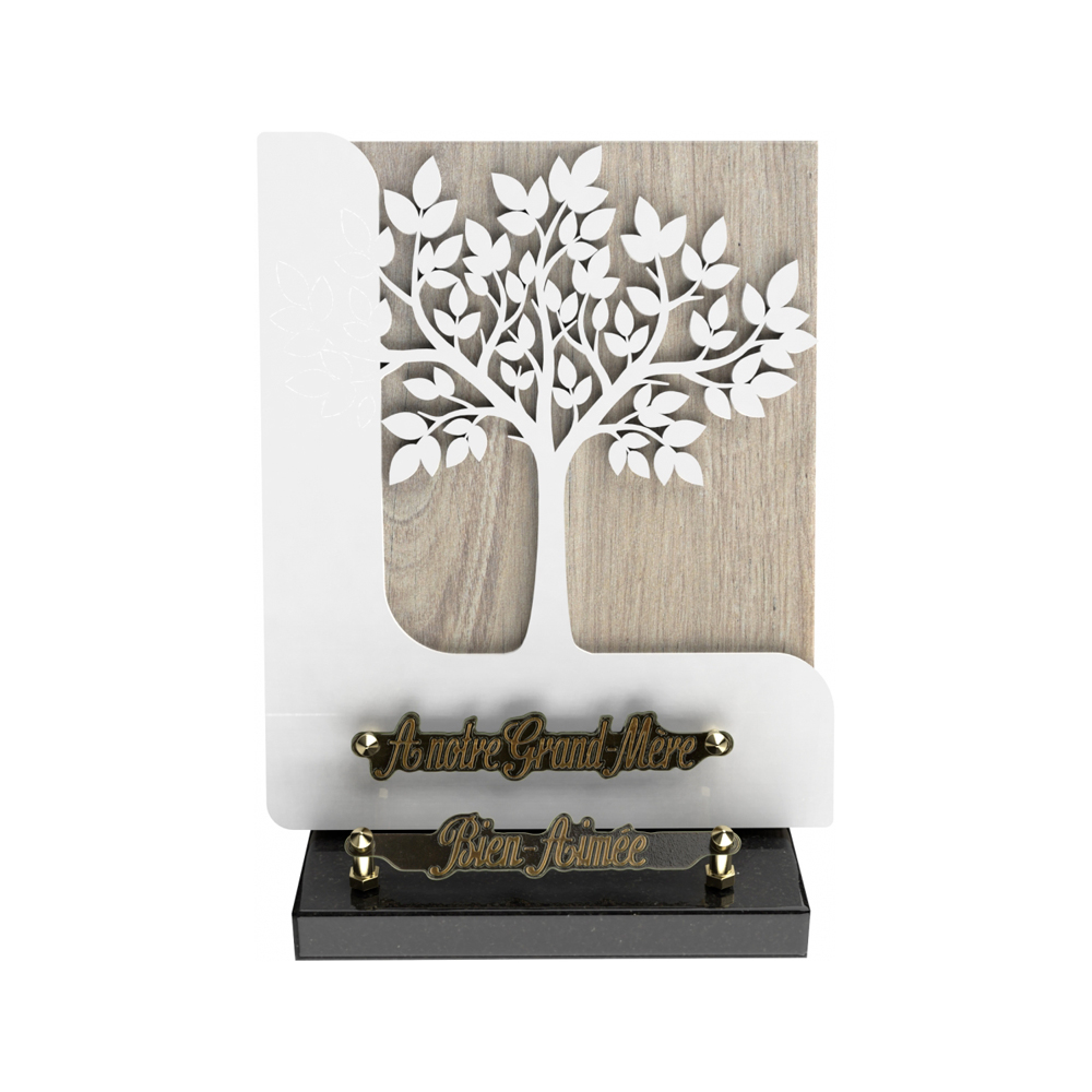 Plaque funéraire AUBIER – Plaques Funéraires Créations® – vue complémentaire