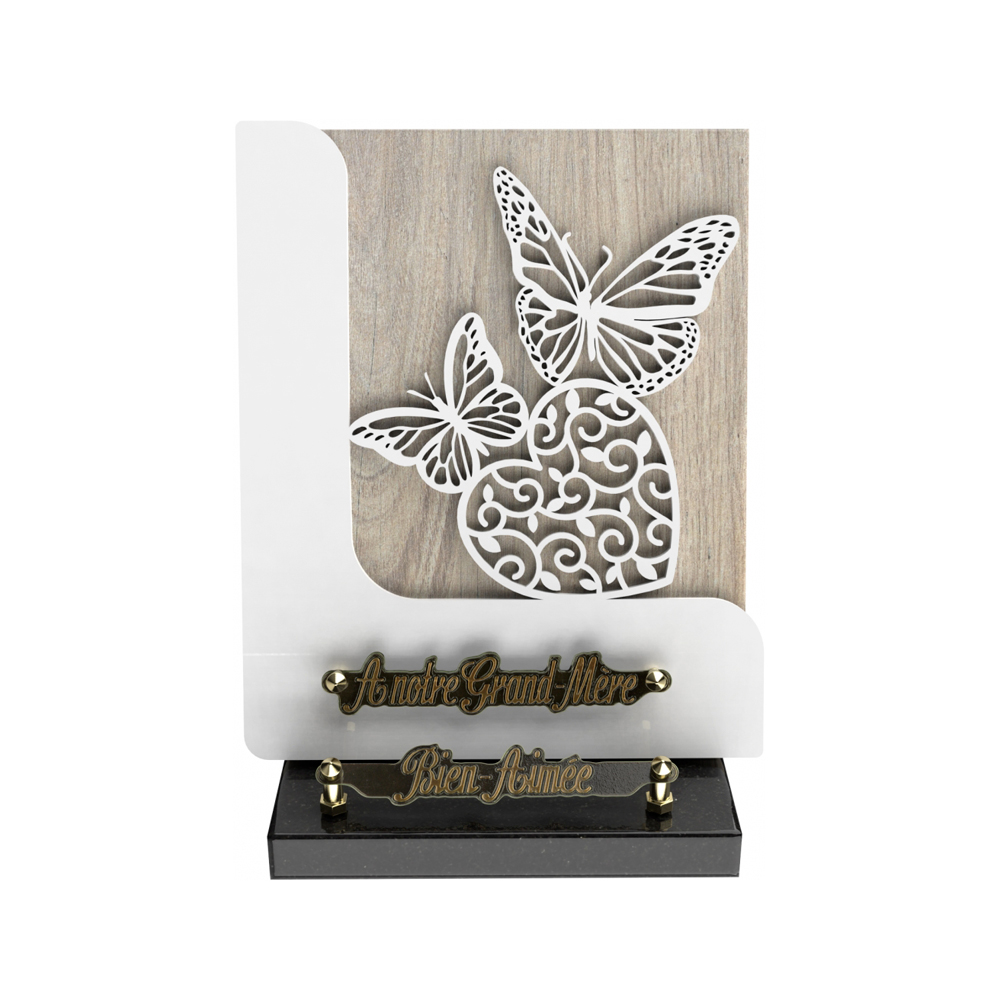 Plaque funéraire AUBIER – Plaques Funéraires Créations® – vue complémentaire