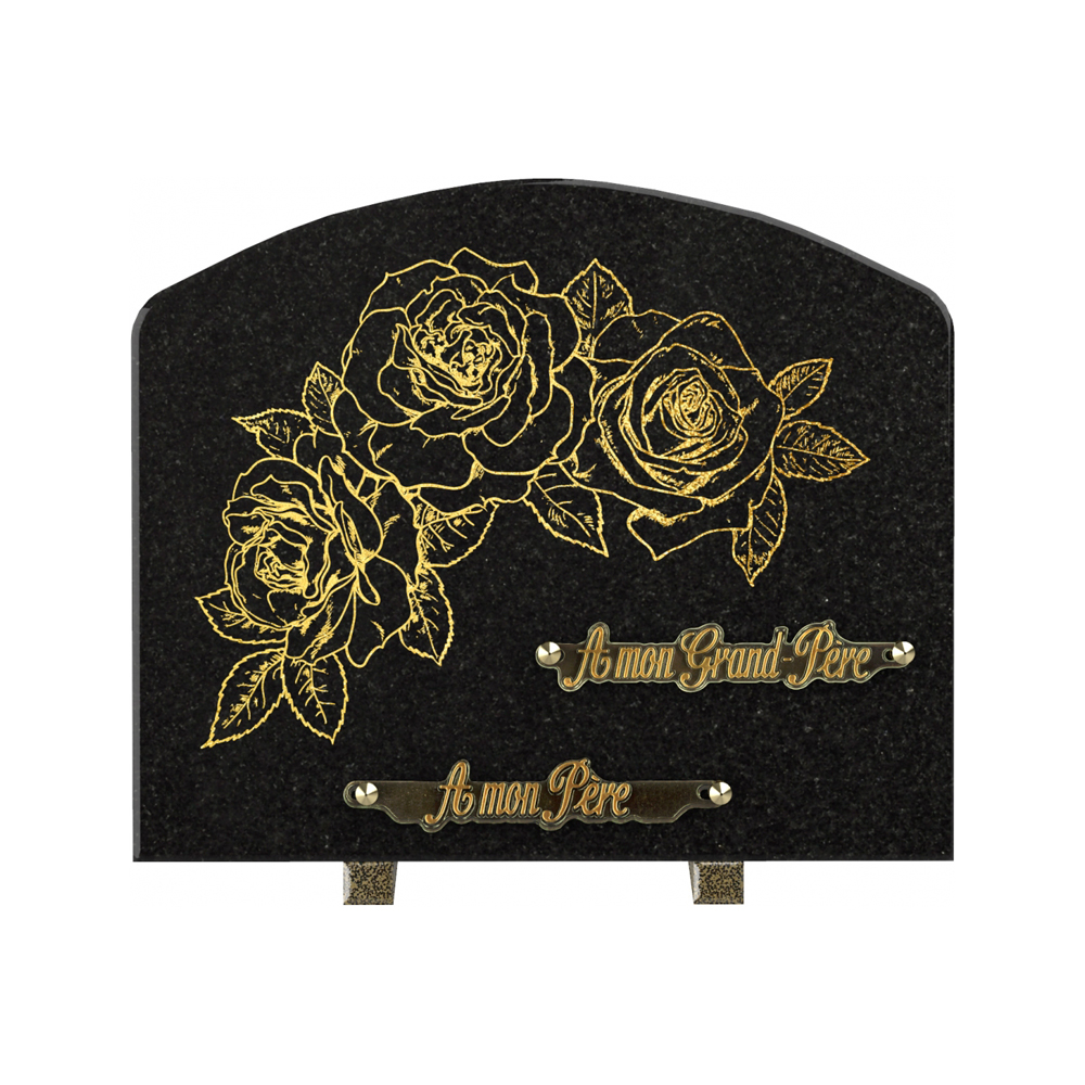 Plaque funéraire ÉCUEIL – Plaques Funéraires Créations® – vue complémentaire