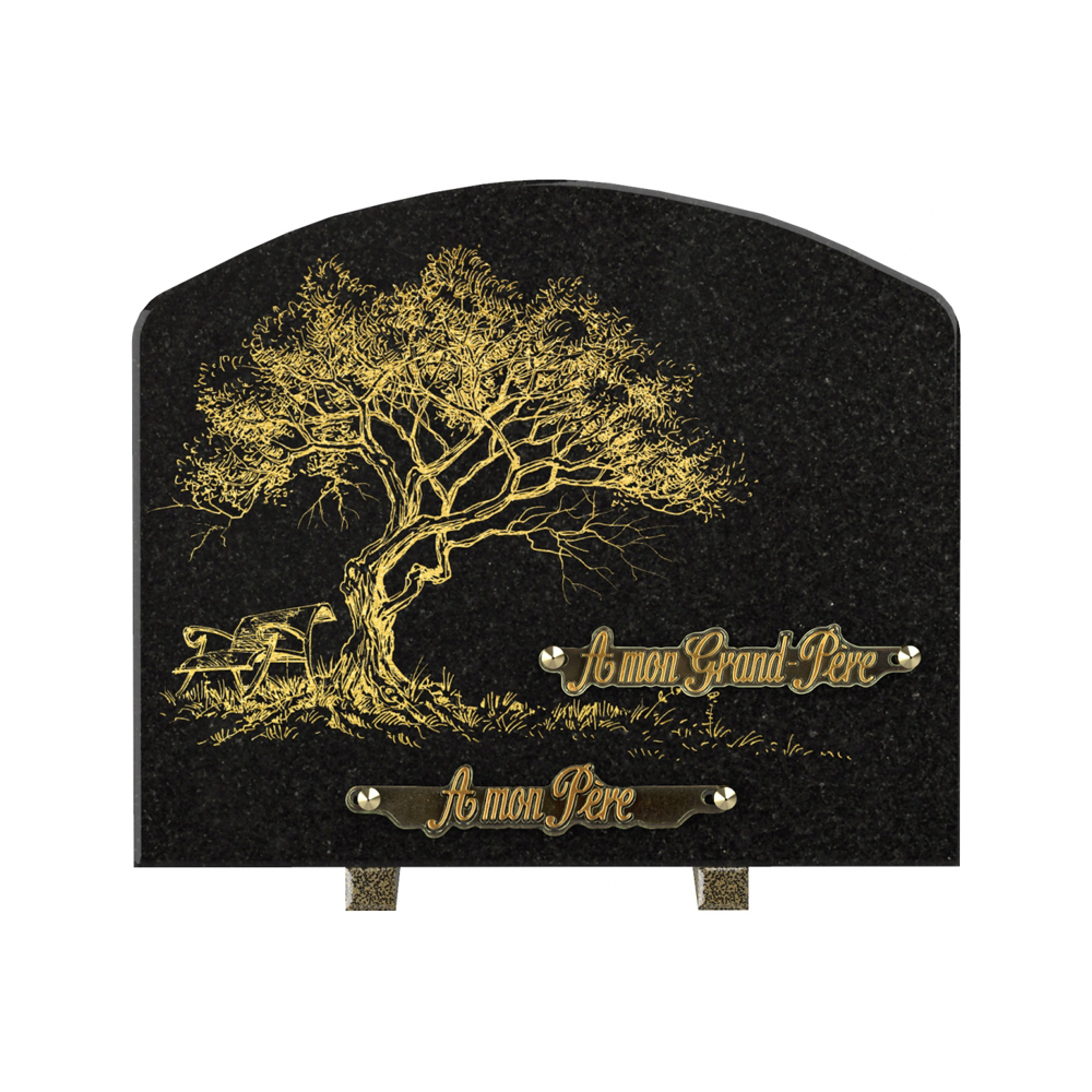 Plaque funéraire ÉCUEIL – Plaques Funéraires Créations® – vue complémentaire