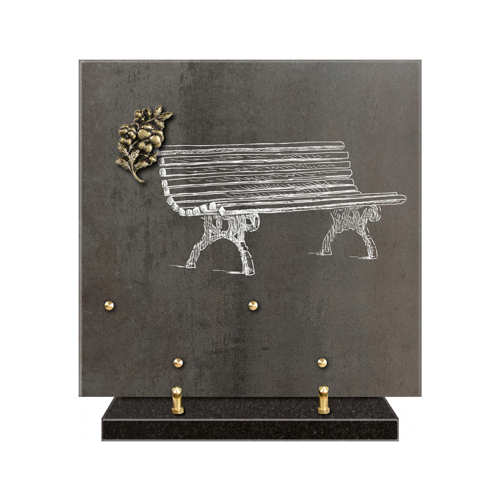 Plaque funéraire ANTHRACITE – Plaques Funéraires Créations® – vue complémentaire