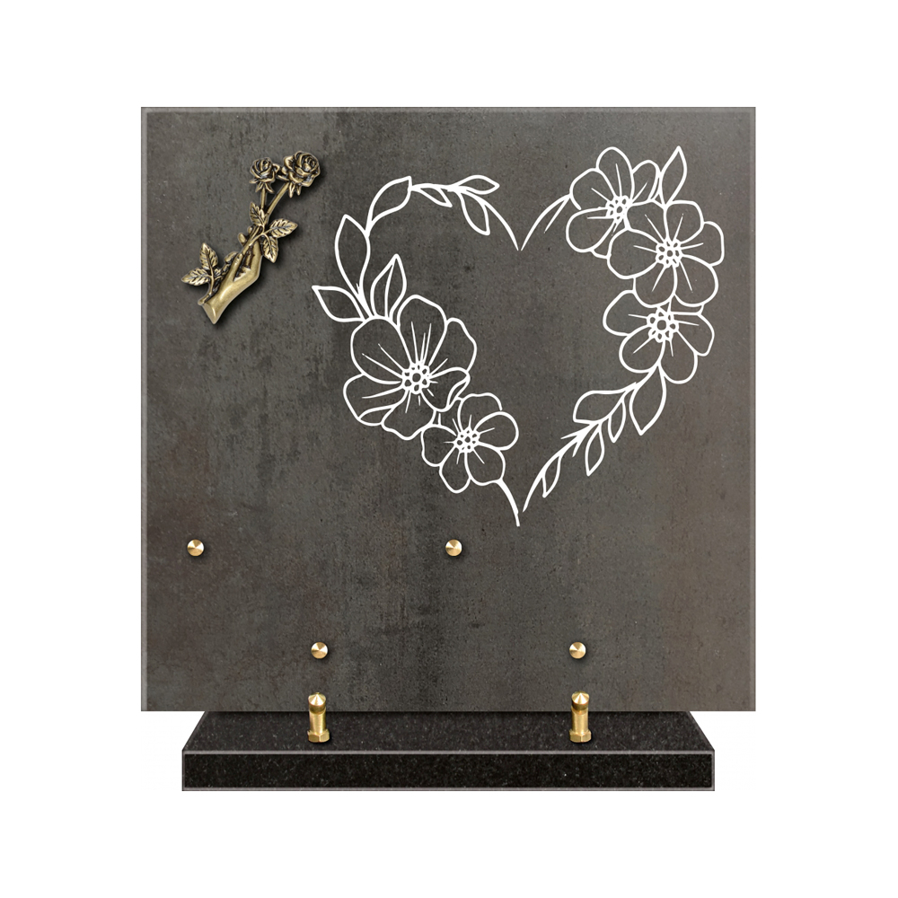 Plaque funéraire ANTHRACITE – Plaques Funéraires Créations® – vue complémentaire