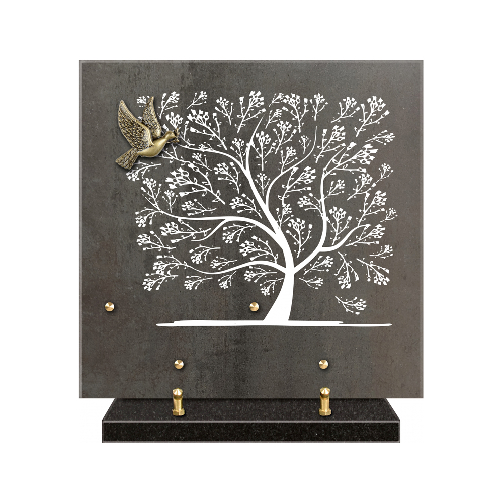 Plaque funéraire ANTHRACITE – Plaques Funéraires Créations® – vue complémentaire