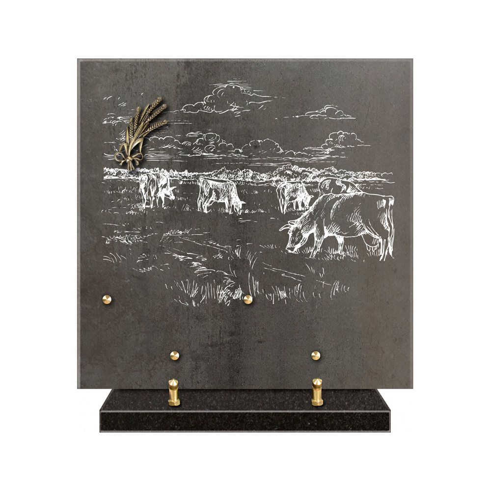 Plaque funéraire ANTHRACITE – Plaques Funéraires Créations®