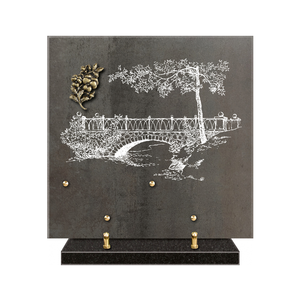 Plaque funéraire ANTHRACITE – Plaques Funéraires Créations® – vue complémentaire