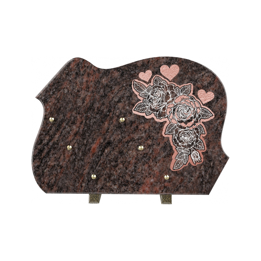 Plaque funéraire ART NOUVEAU – Plaques Funéraires Créations® – vue complémentaire