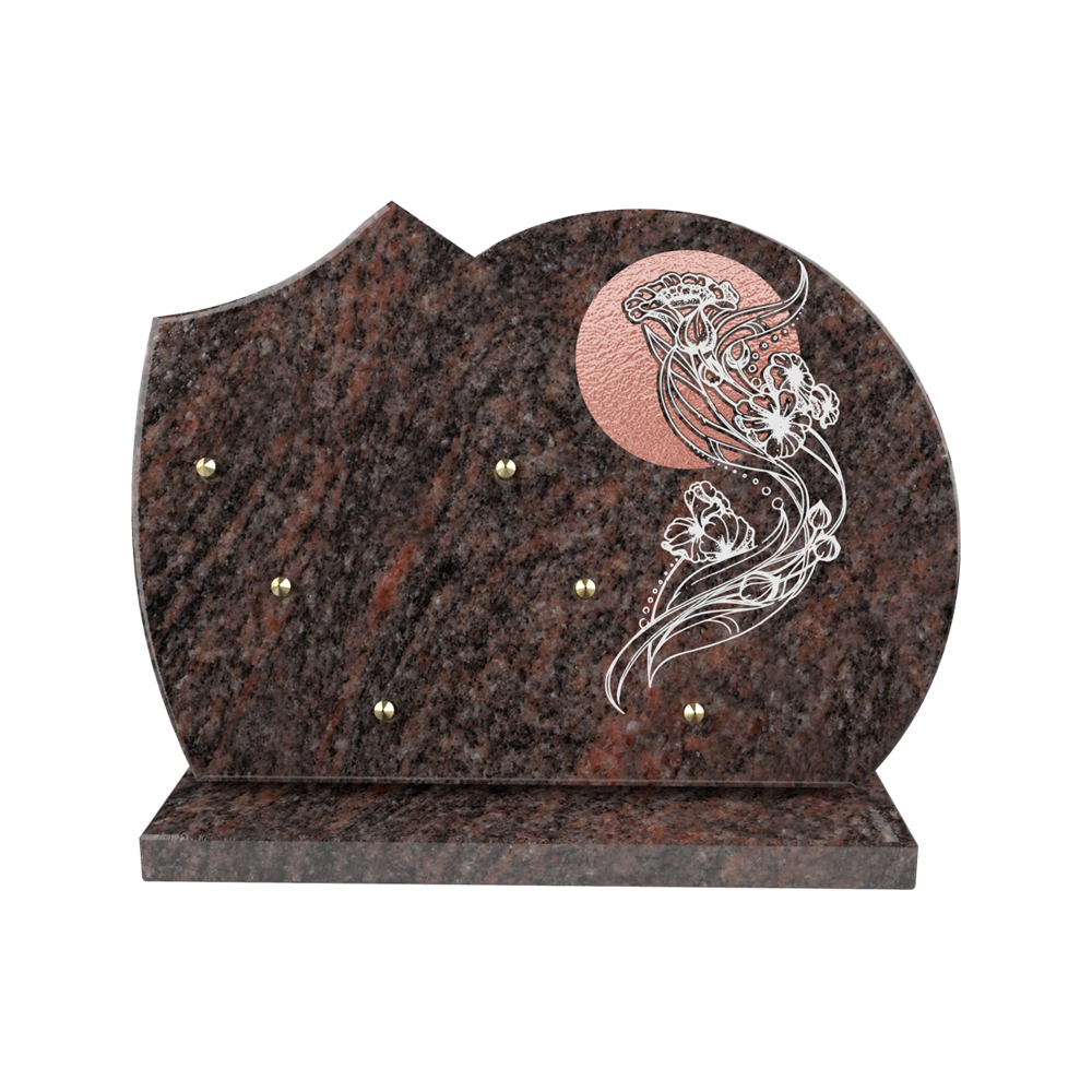 Plaque funéraire ART NOUVEAU – Plaques Funéraires Créations® – vue complémentaire