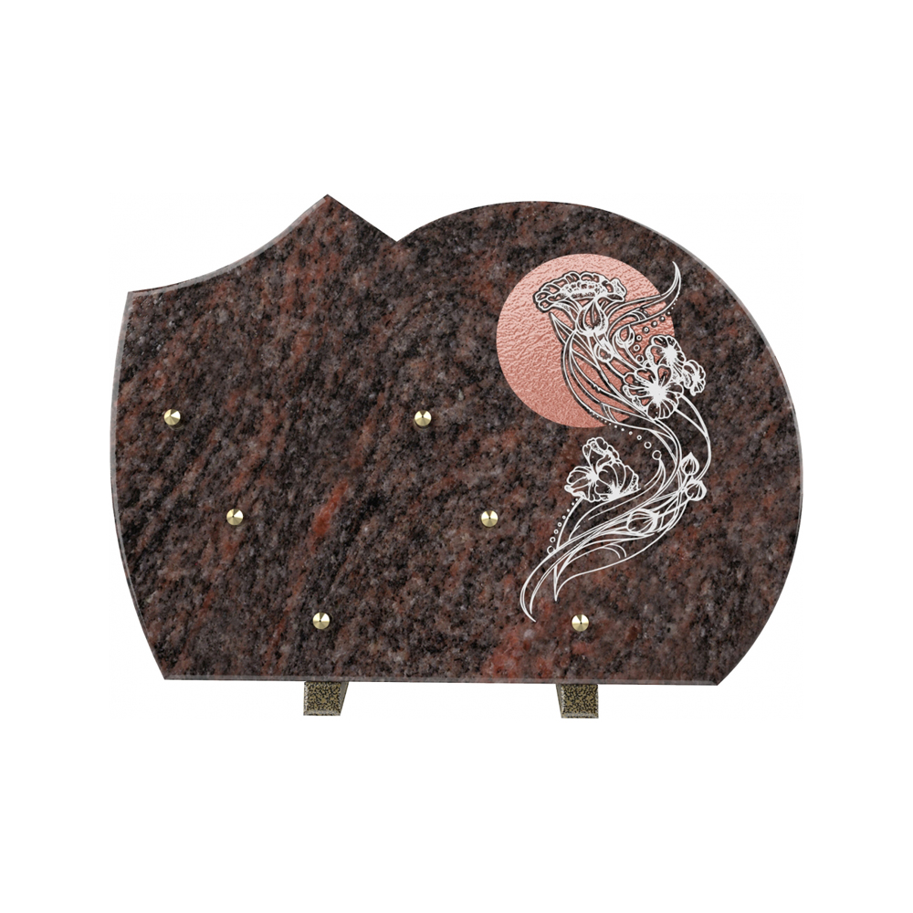 Plaque funéraire ART NOUVEAU – Plaques Funéraires Créations® – vue complémentaire