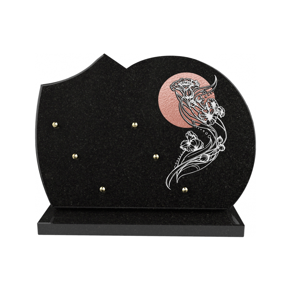 Plaque funéraire ART NOUVEAU – Plaques Funéraires Créations® – vue complémentaire