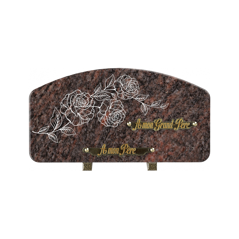 Plaque funéraire RÉCIF – Plaques Funéraires Créations® – vue complémentaire