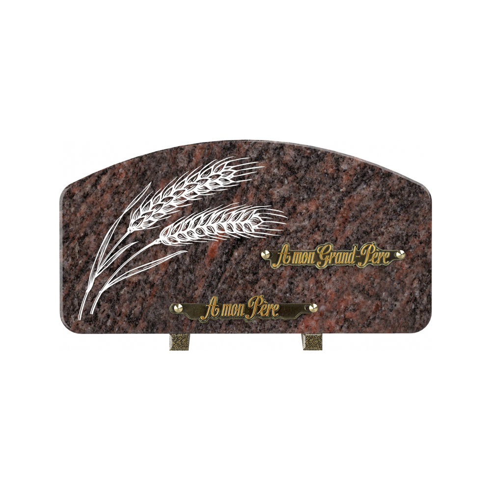 Plaque funéraire RÉCIF – Plaques Funéraires Créations® – vue complémentaire
