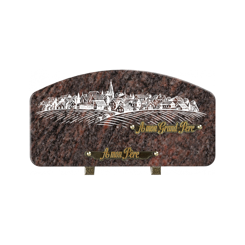 Plaque funéraire RÉCIF – Plaques Funéraires Créations® – vue complémentaire