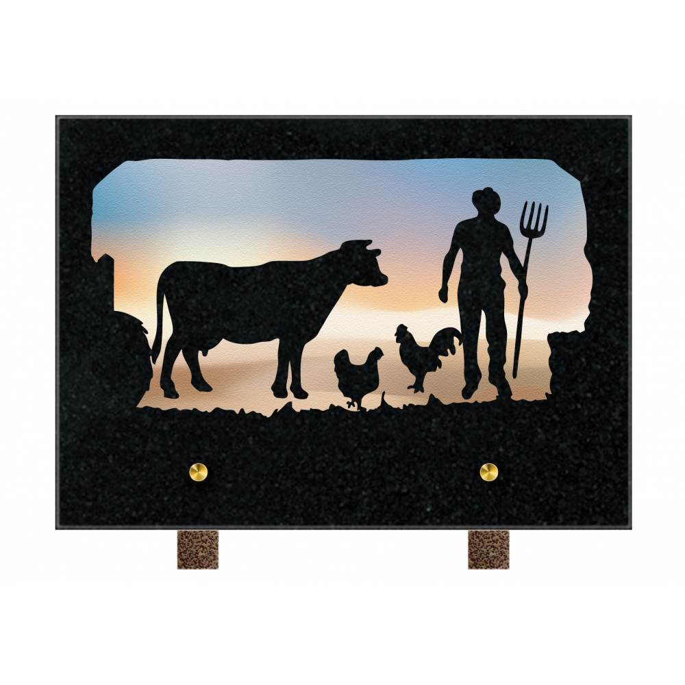 Plaque funéraire PASTEL à THÈME – Plaques Funéraires Créations® – vue complémentaire