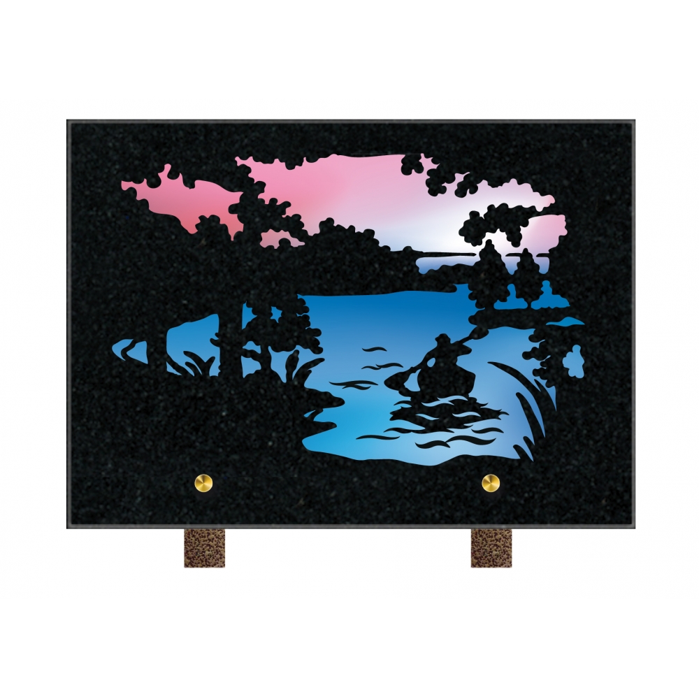 Plaque funéraire PASTEL à THÈME – Plaques Funéraires Créations® – vue complémentaire