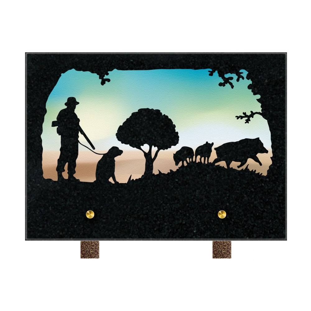 Plaque funéraire PASTEL à THÈME – Plaques Funéraires Créations® – vue complémentaire