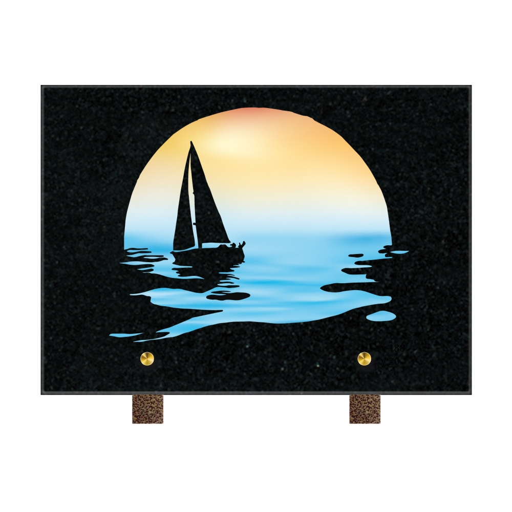Plaque funéraire PASTEL à THÈME – Plaques Funéraires Créations® – vue complémentaire