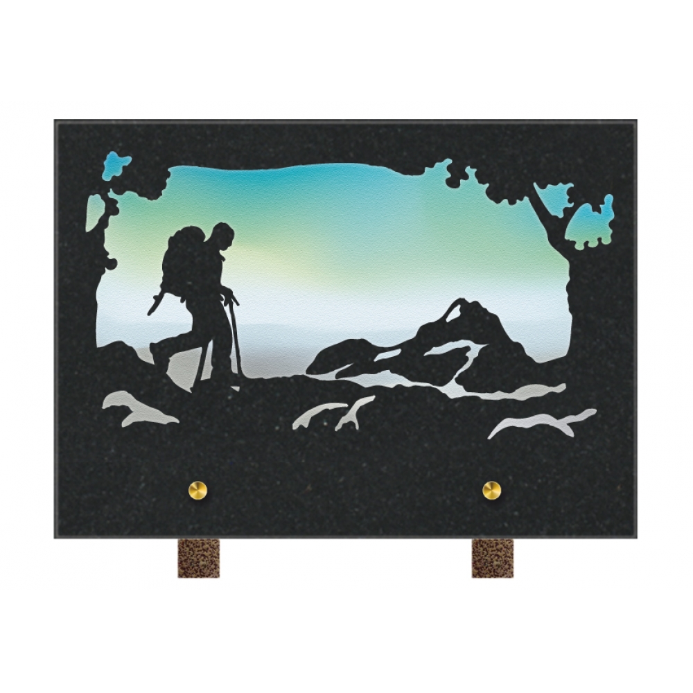 Plaque funéraire PASTEL à THÈME – Plaques Funéraires Créations® – vue complémentaire