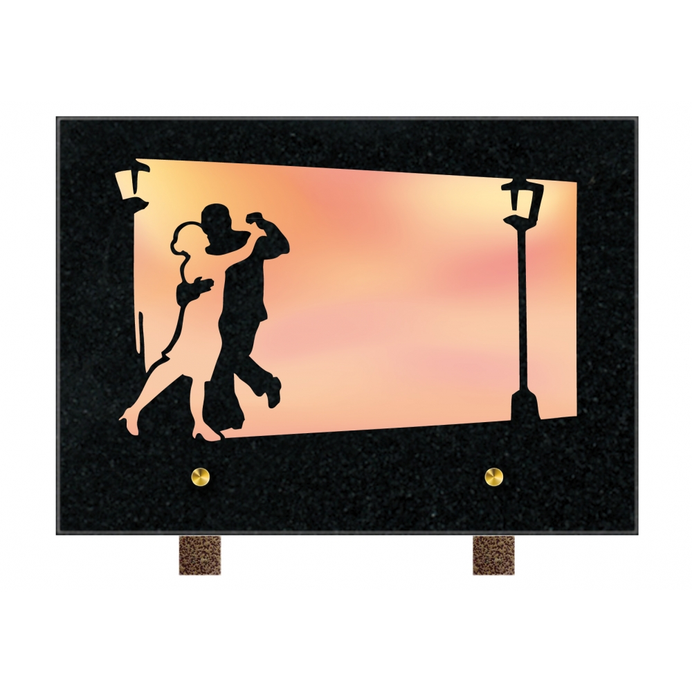 Plaque funéraire PASTEL à THÈME – Plaques Funéraires Créations® – vue complémentaire