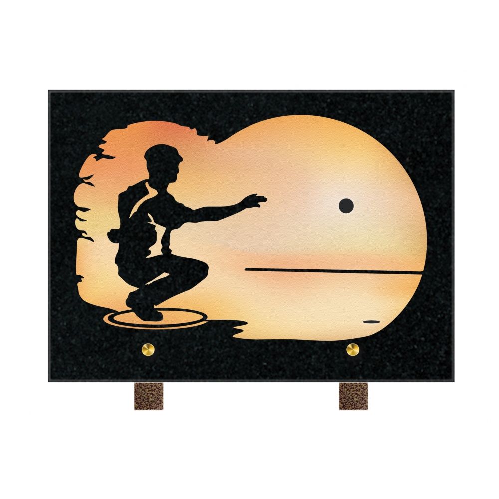 Plaque funéraire PASTEL à THÈME – Plaques Funéraires Créations® – vue complémentaire