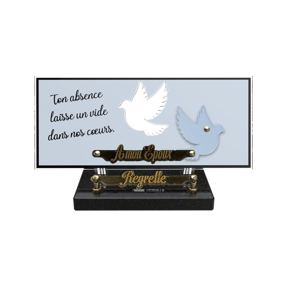 Plaque funéraire ORENDA – Plaques Funéraires Créations® – vue complémentaire