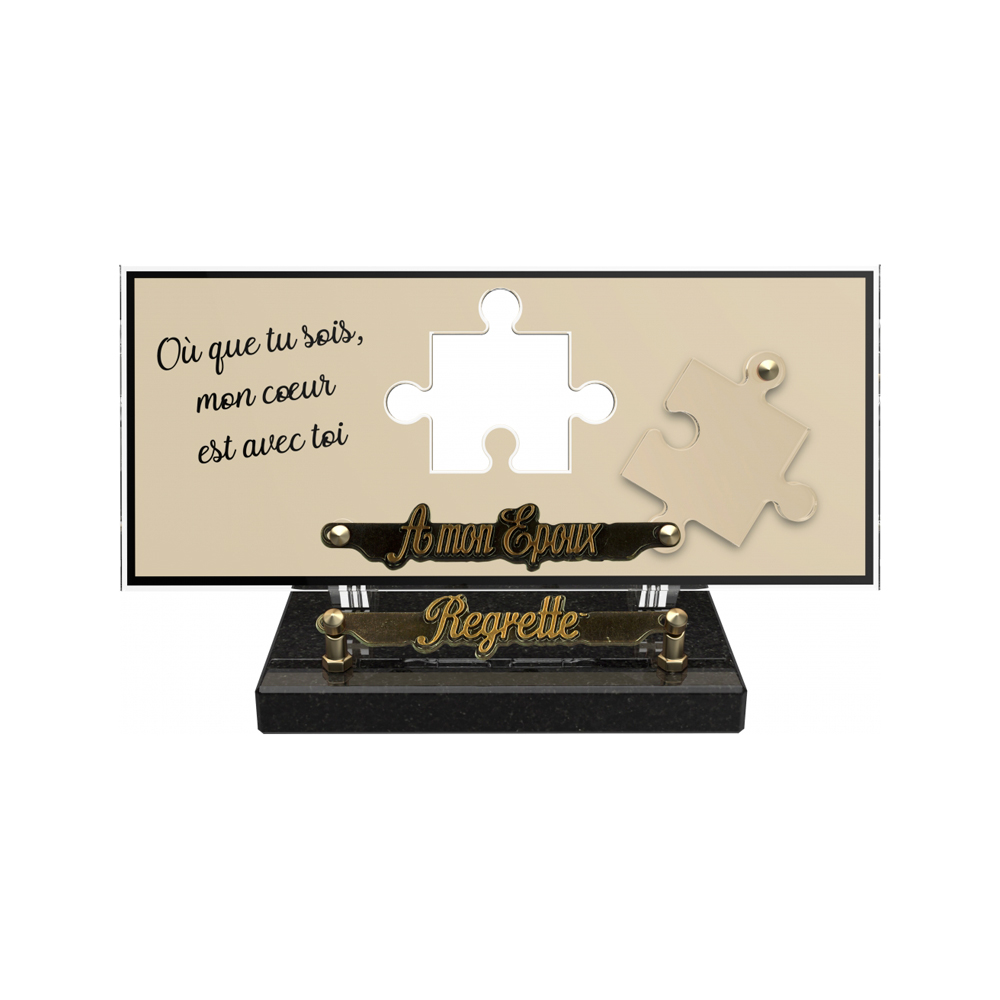 Plaque funéraire ORENDA – Plaques Funéraires Créations® – vue complémentaire