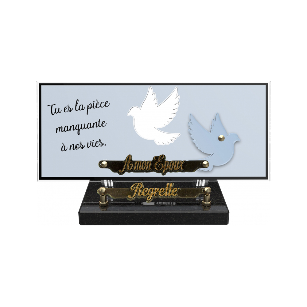 Plaque funéraire ORENDA – Plaques Funéraires Créations® – vue complémentaire