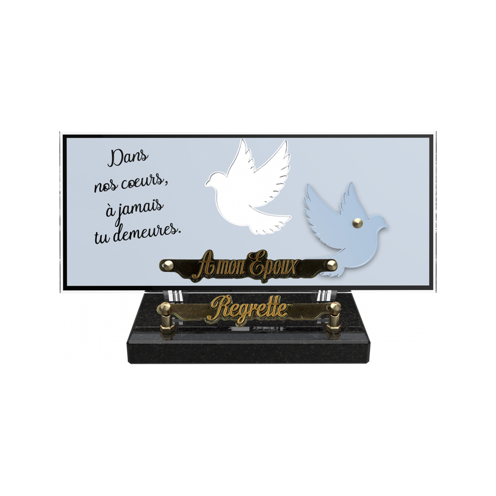 Plaque funéraire ORENDA – Plaques Funéraires Créations® – vue complémentaire