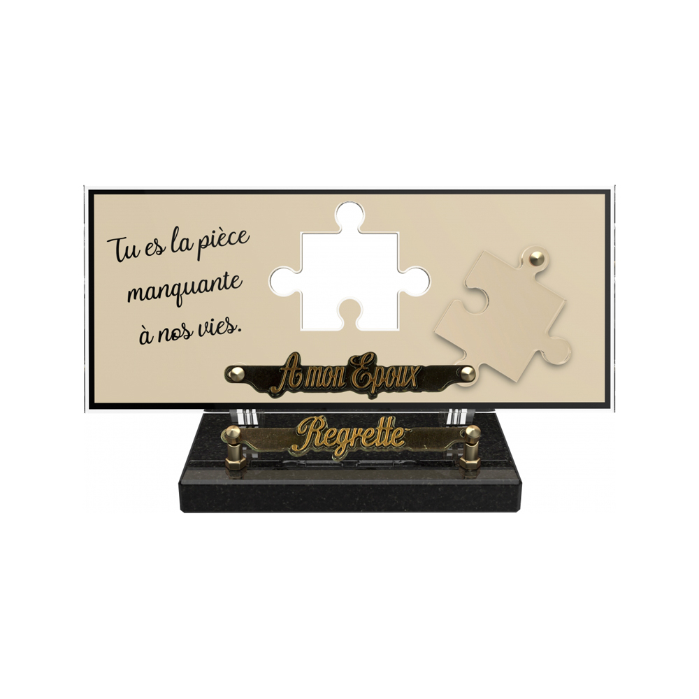 Plaque funéraire ORENDA – Plaques Funéraires Créations® – vue complémentaire