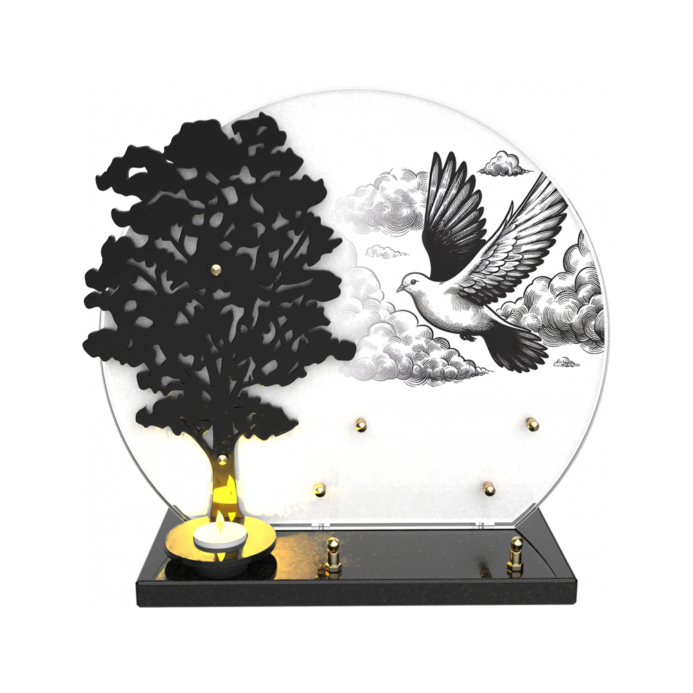 Plaque funéraire CANDORA – Plaques Funéraires Créations® – vue complémentaire
