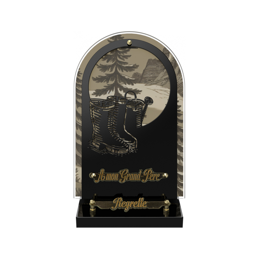 Plaque funéraire MILLEFIORI – Plaques Funéraires Créations® – vue complémentaire