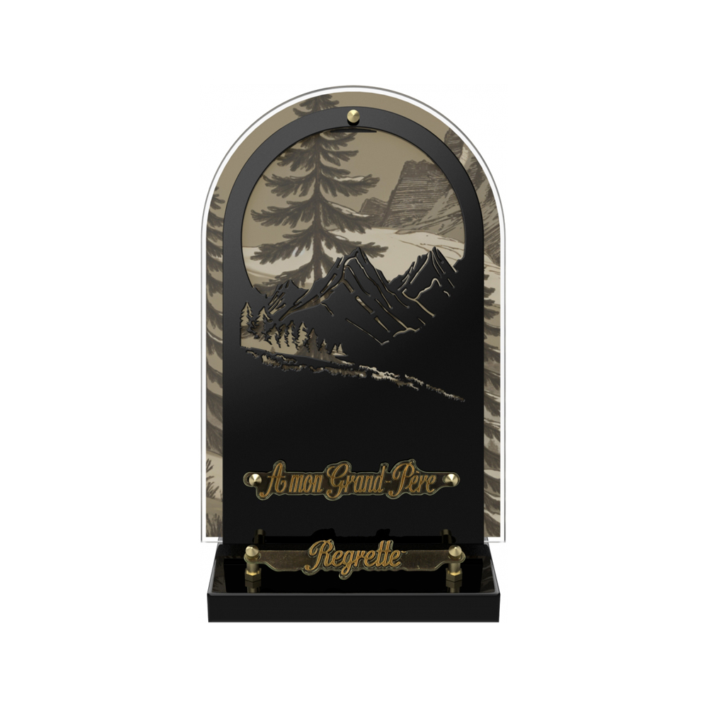 Plaque funéraire MILLEFIORI – Plaques Funéraires Créations® – vue complémentaire