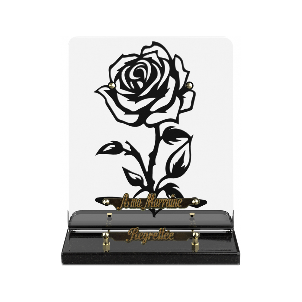 Plaque funéraire CELLO – Plaques Funéraires Créations® – vue complémentaire