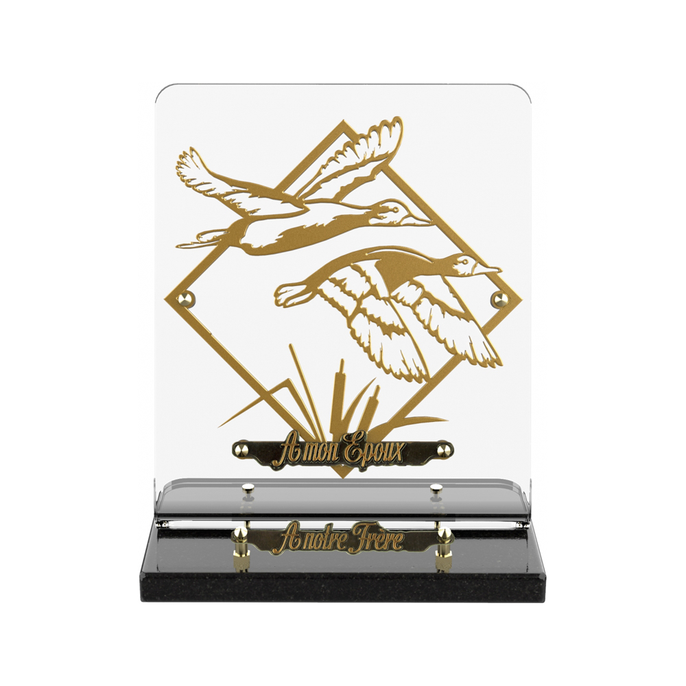 Plaque funéraire CELLO – Plaques Funéraires Créations® – vue complémentaire