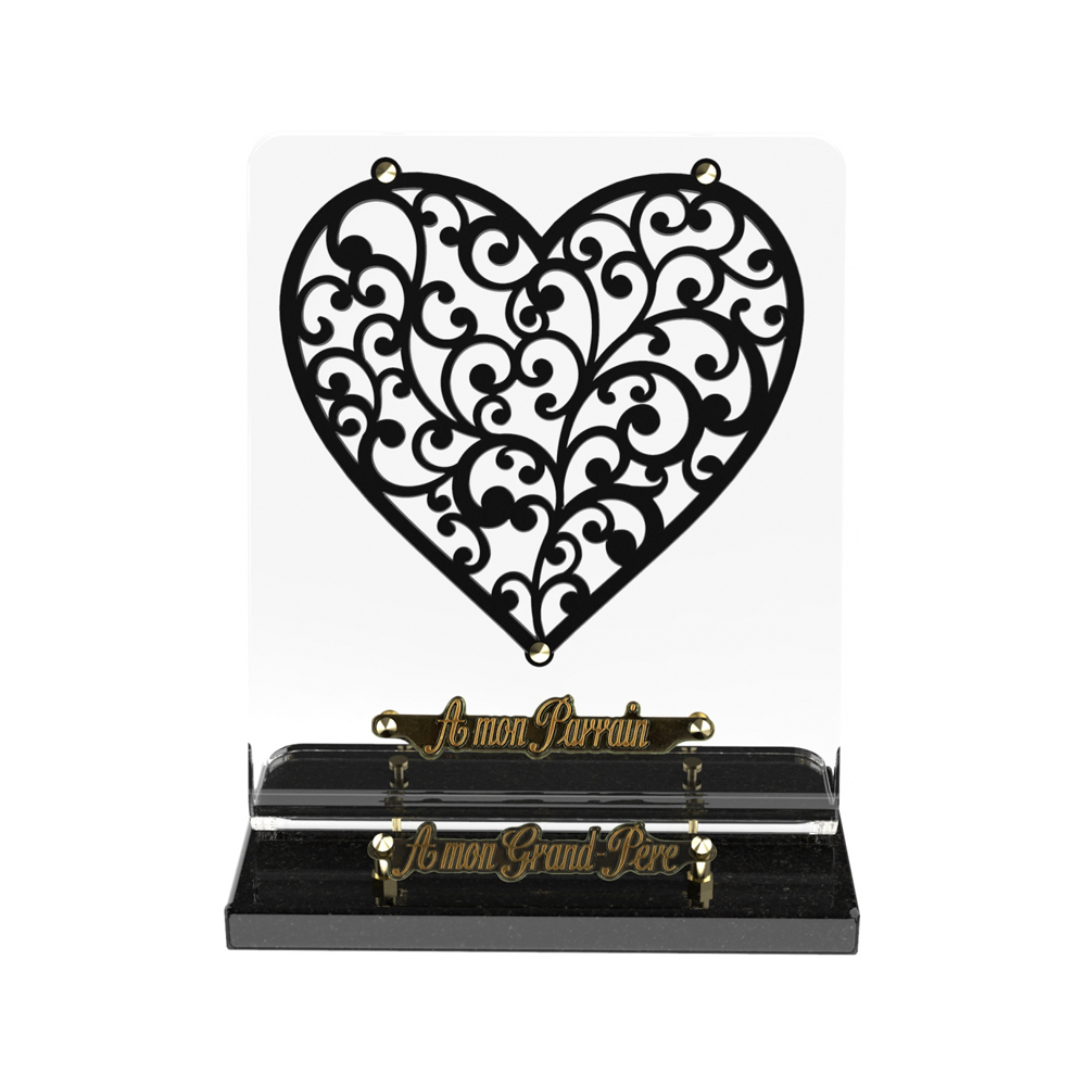 Plaque funéraire CELLO – Plaques Funéraires Créations® – vue complémentaire