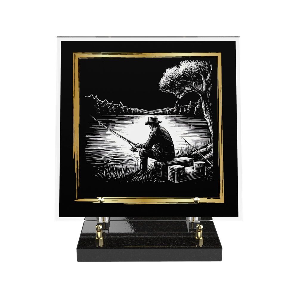 Plaque funéraire FEUILLURE – Plaques Funéraires Créations® – vue complémentaire
