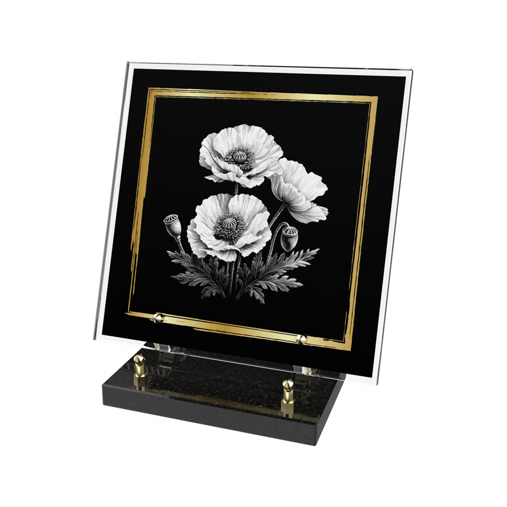 Plaque funéraire FEUILLURE – Plaques Funéraires Créations® – vue complémentaire