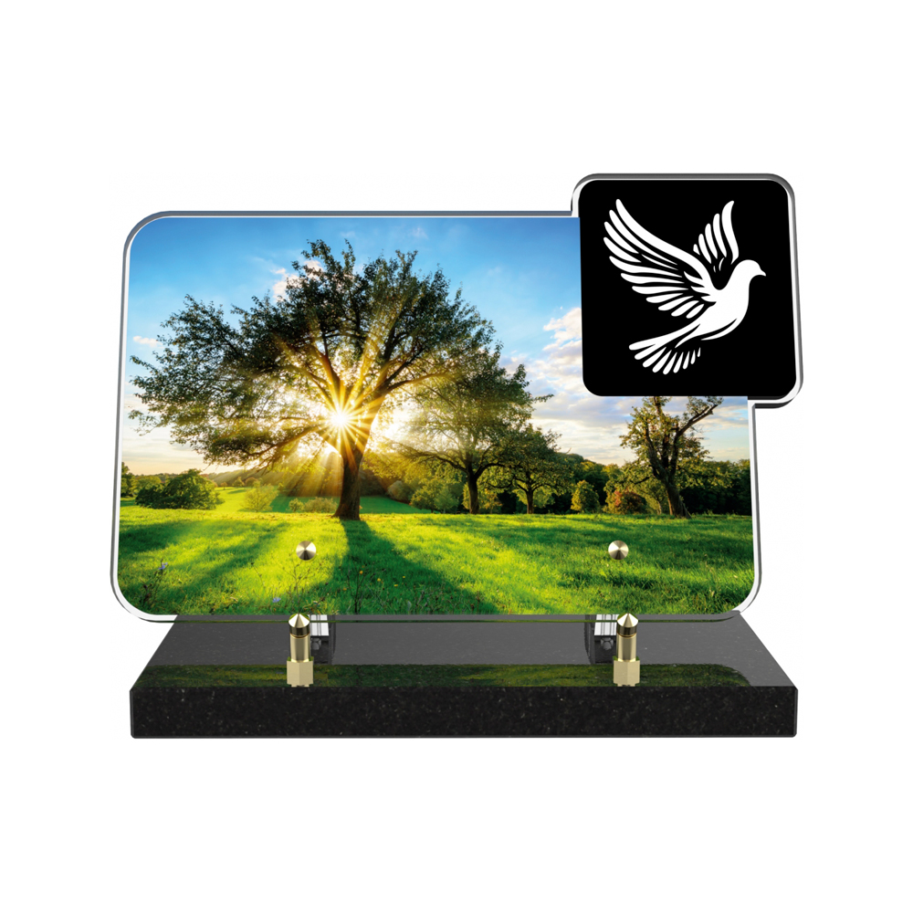 Plaque funéraire ALLIANCE – Plaques Funéraires Créations® – vue complémentaire