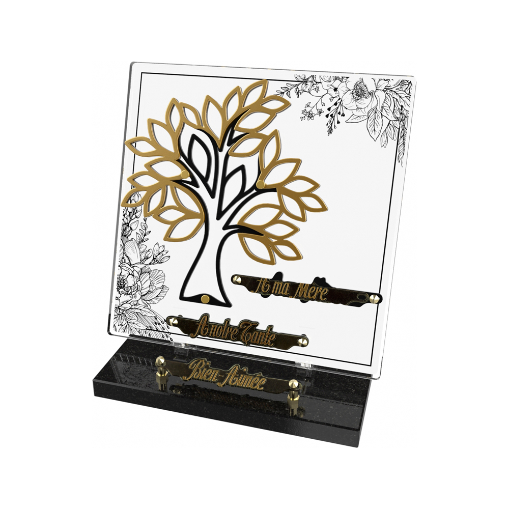 Plaque funéraire ÉLÉGANCE – Plaques Funéraires Créations®