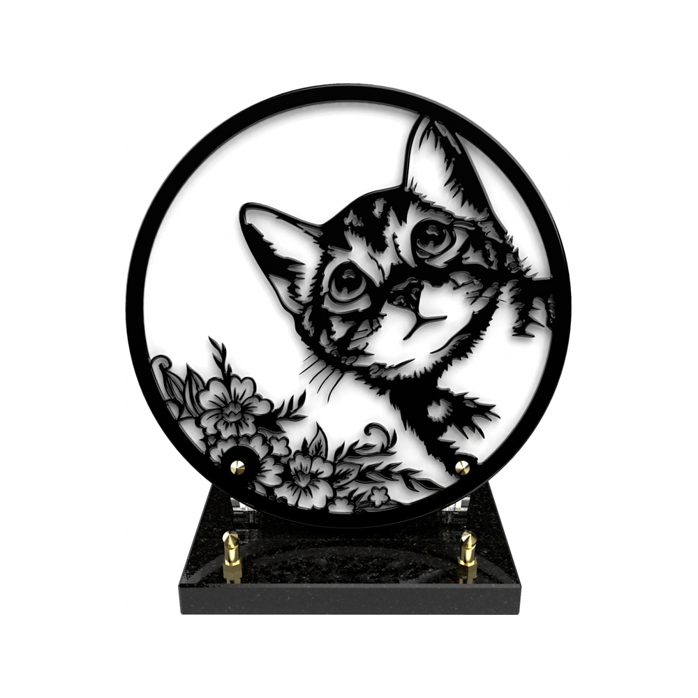 Plaque funéraire SHADOW – Plaques Funéraires Créations® – vue complémentaire