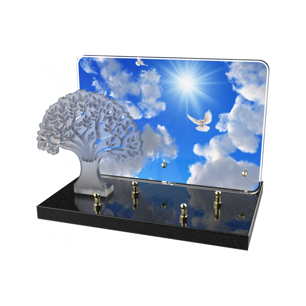 Plaque funéraire DIORAMA – Plaques Funéraires Créations® – vue complémentaire