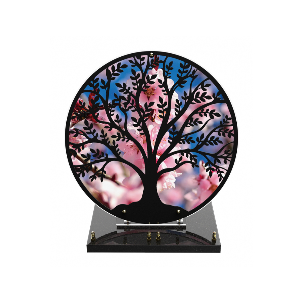 Plaque funéraire ARBRE CÉLESTE – Plaques Funéraires Créations® – vue complémentaire