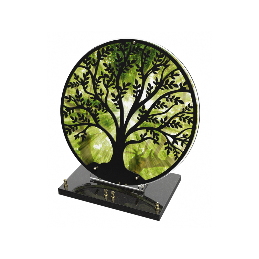 Plaque funéraire ARBRE CÉLESTE – Plaques Funéraires Créations® – vue complémentaire