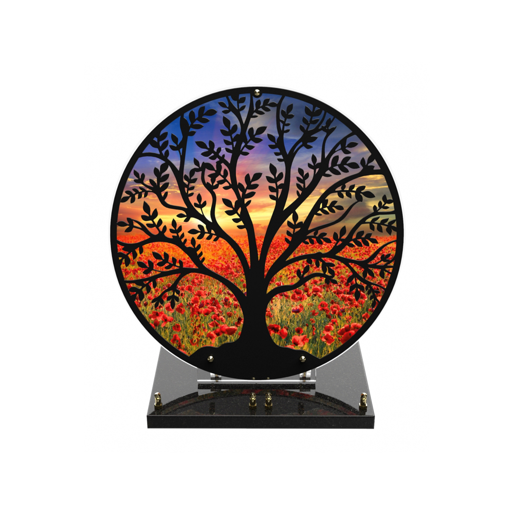 Plaque funéraire ARBRE CÉLESTE – Plaques Funéraires Créations® – vue complémentaire