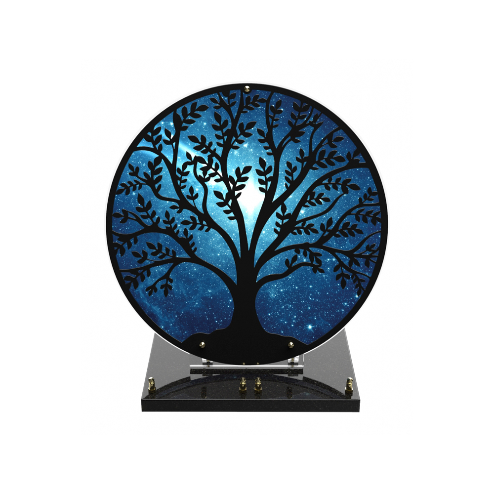 Plaque funéraire ARBRE CÉLESTE – Plaques Funéraires Créations® – vue complémentaire
