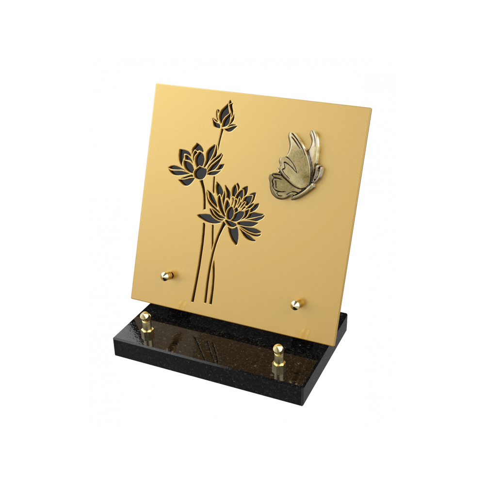 Plaque funéraire GLYPHE – Plaques Funéraires Créations® – vue complémentaire