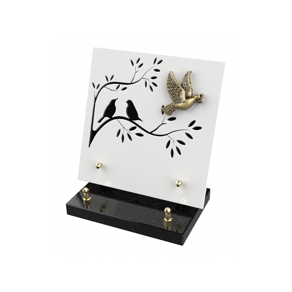 Plaque funéraire GLYPHE – Plaques Funéraires Créations® – vue complémentaire